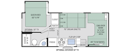 Chateau Class C Motorhomes - Floor Plans | Thor Motor Coach Chateau Class C Motorhomes - Floor Plans | Thor Motor Coach