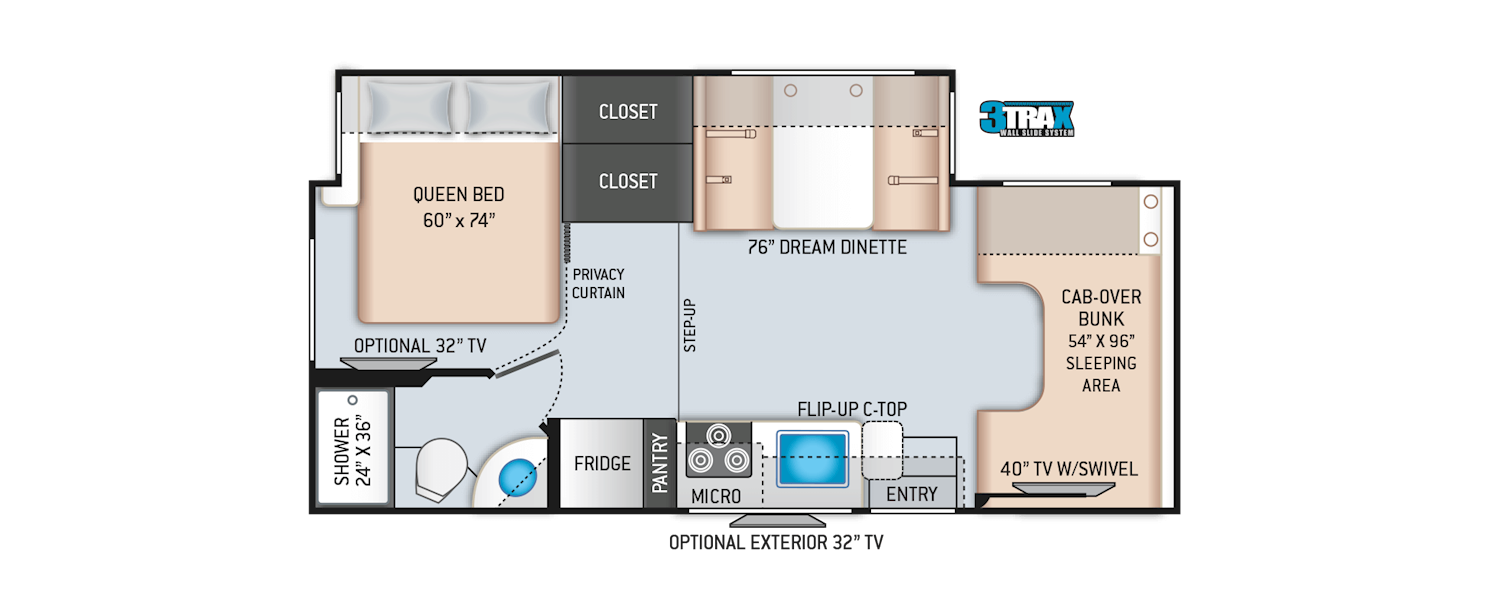 Four Winds Class C Motorhomes Floor Plans Thor Motor Coach