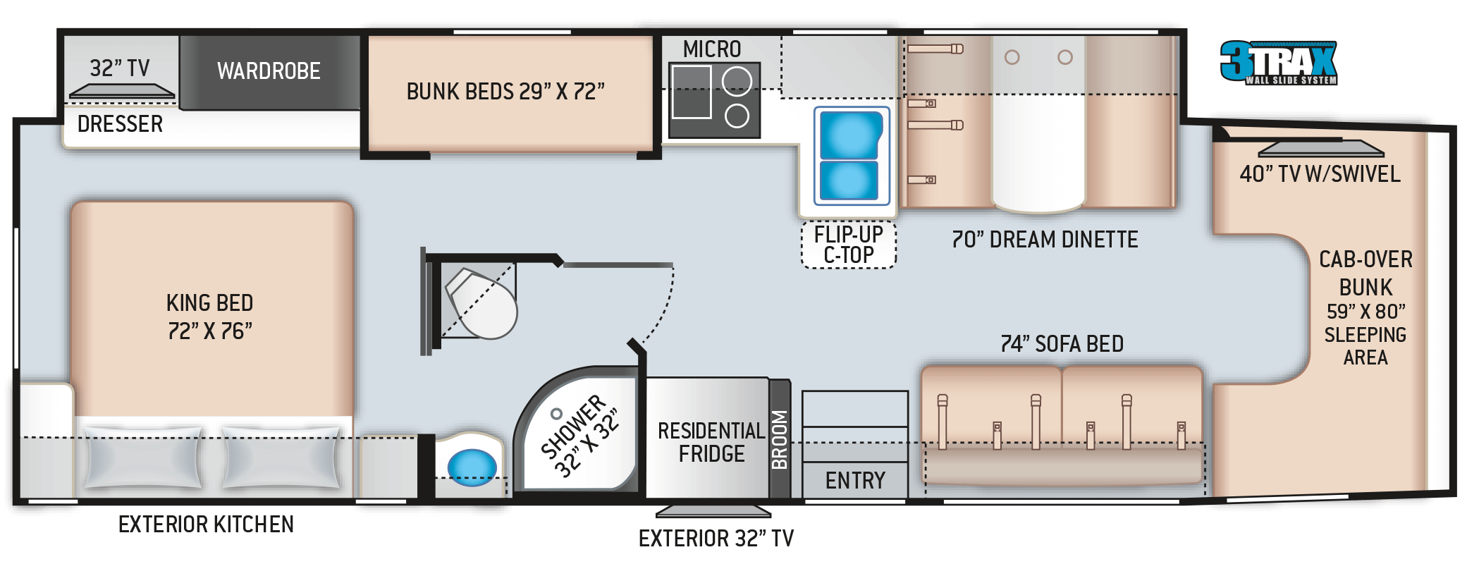 34 Foot Thor Omni Rv Floor Plan