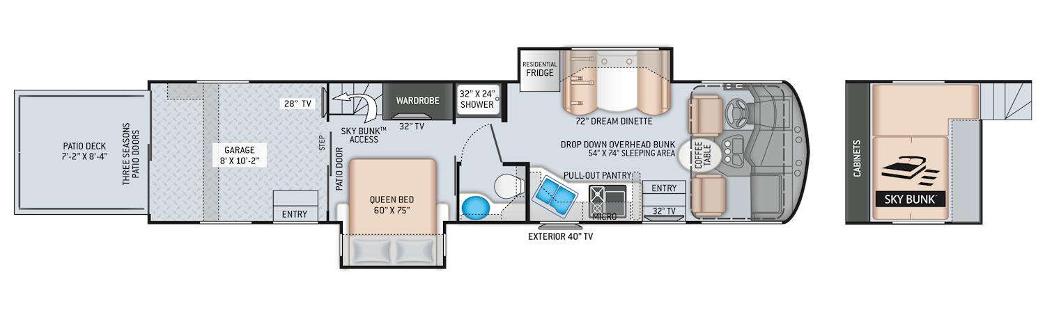 Outlaw Class A Toy Hauler Motorhomes Floor Plans Thor Motor Coach