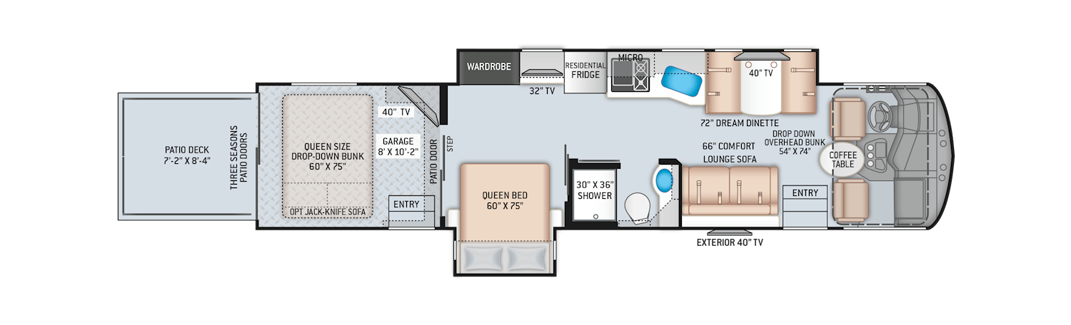 Outlaw Class A Toy Hauler Motorhomes Floor Plans Thor Motor Coach