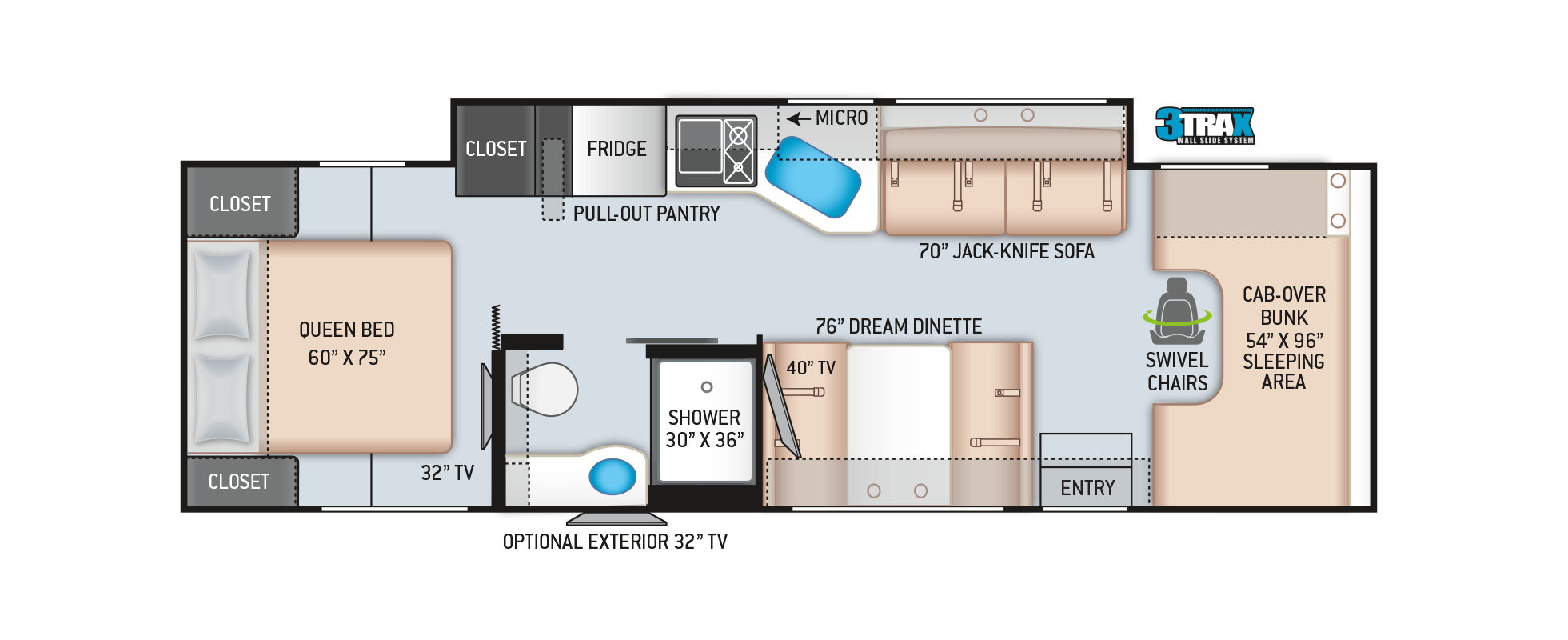Chateau Class C Motorhomes Floor Plan 31y Thor Motor Coach