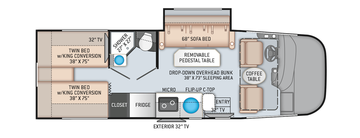 Axis Ruv Class A Motorhomes Floor Plans Thor Motor Coach