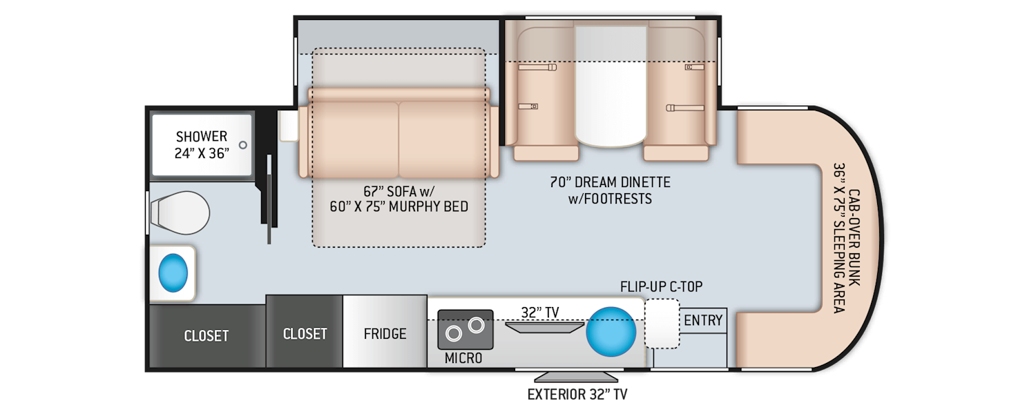Siesta Sprinter Class C Motorhomes Floor Plans Thor Motor Coach