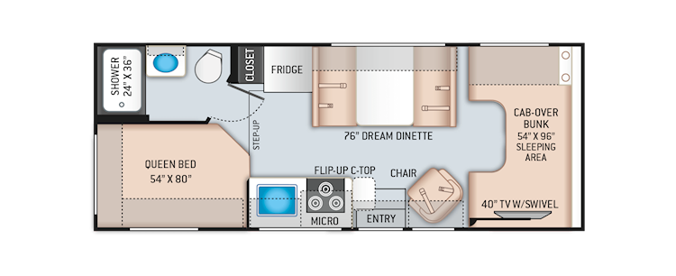 Freedom Elite Class C Motorhomes Floor Plans Thor Motor Coach