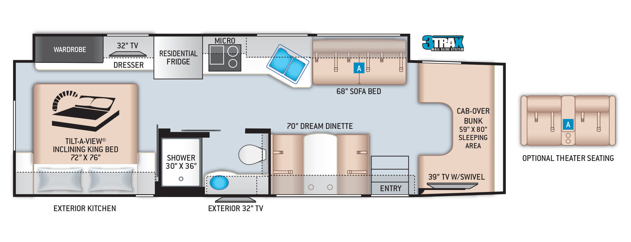 Omni Super C Diesel Motorhomes - Floor Plan: SV34 | Thor Motor Coach