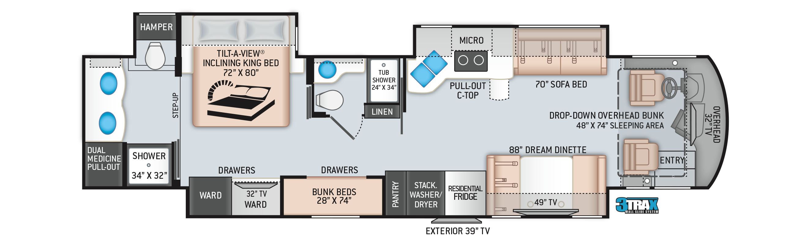 Diesel Pusher Floor Plans