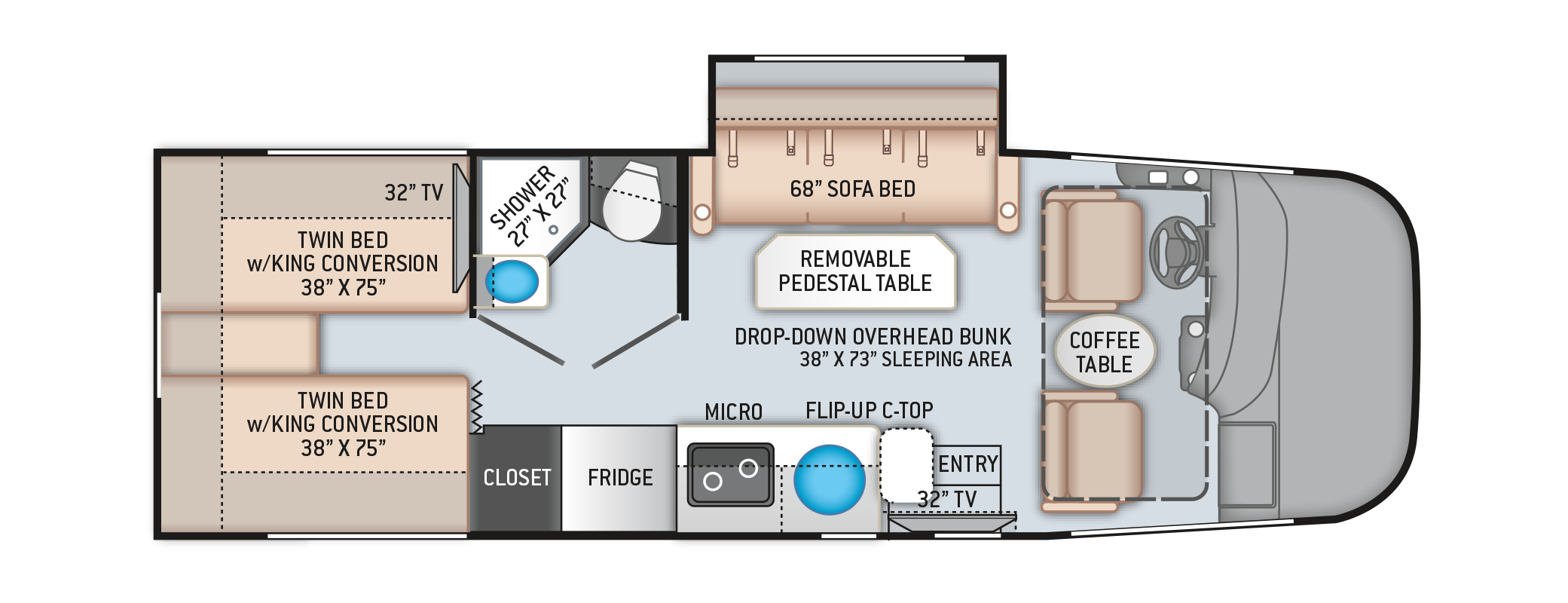 Thor Vegas 24.1 Floor Plan floorplans.click